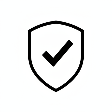 Safe checkout black color icon